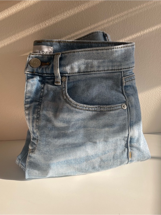LOFT Denim - LOFT Light Blue Denim Jeans with Contrast Stitching